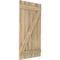 Ekena Millwork Americraft 6-Board (2 Batten) Wood Spaced Board-n-Batten Shutters w/ Z-Bar, ARW102SB623X77UNH, PR ARW102SB623X77UNH - alternate 7